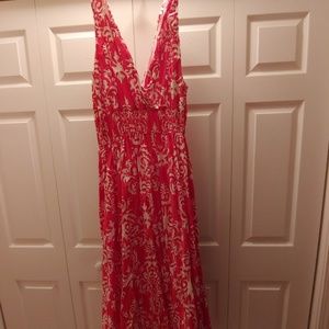 Merona Coral Double V Maxi Dress